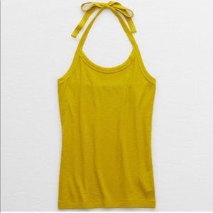 Aerie Ribbed Halter Tank